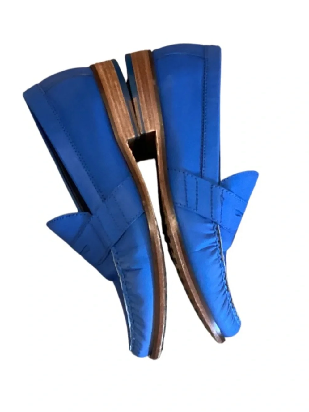 Cole Haan Nike Air Men's Vibrant Blue Leather Penny Loafers 9.5